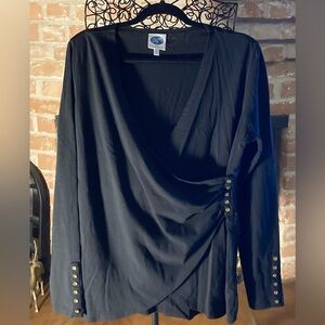 DG2 by Diane Gilman Classic Black Blouse
